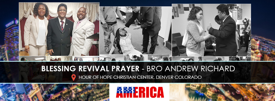 Know about the praise report of Bro Andrew Richard ministry in The Hour of Hope center held on Dec 3rd, 2017 at Denver Colorado, America. Many were anointed, healed, and delivered as the supernatural love of God was released.
